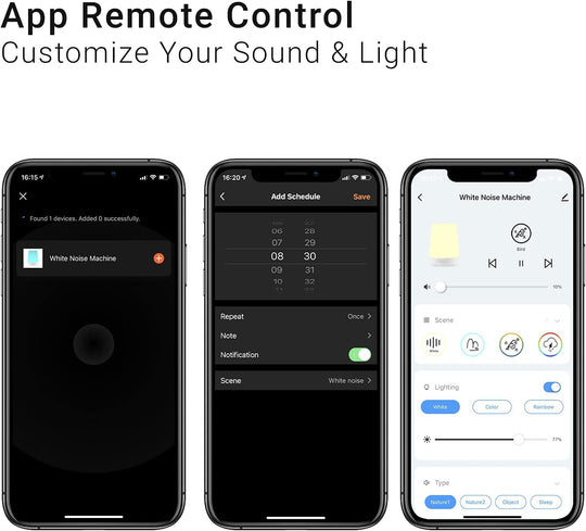 Portable Baby White Noise Machine with Night Light – Rechargeable Sleep Soother for Newborns & Toddlers