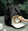 Large Stylish Leather Waterproof Changing Backpack