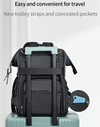 Large Stylish Leather Waterproof Changing Backpack