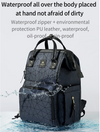 Large Stylish Leather Waterproof Changing Backpack