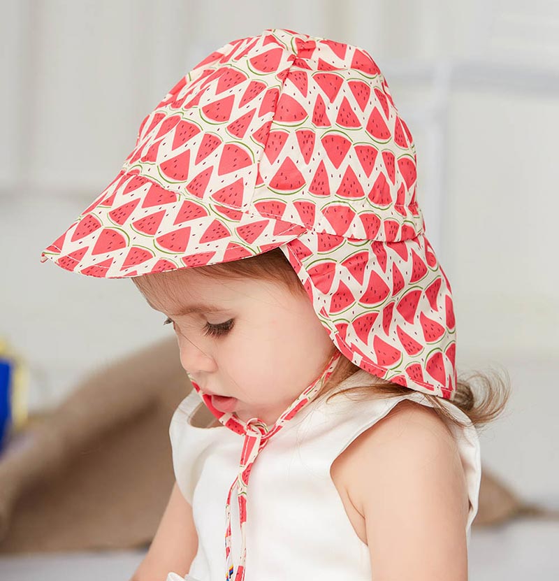 Baby Toddler Kids Sun Protection Hat UPF 50 + UV Flap Hat Swim Beach Cap  for Girls Boys 2-4Y