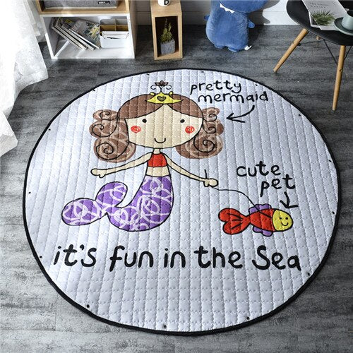 Baby Kids Tummy Time Play Mat Foldable Soft and Washable Carpet