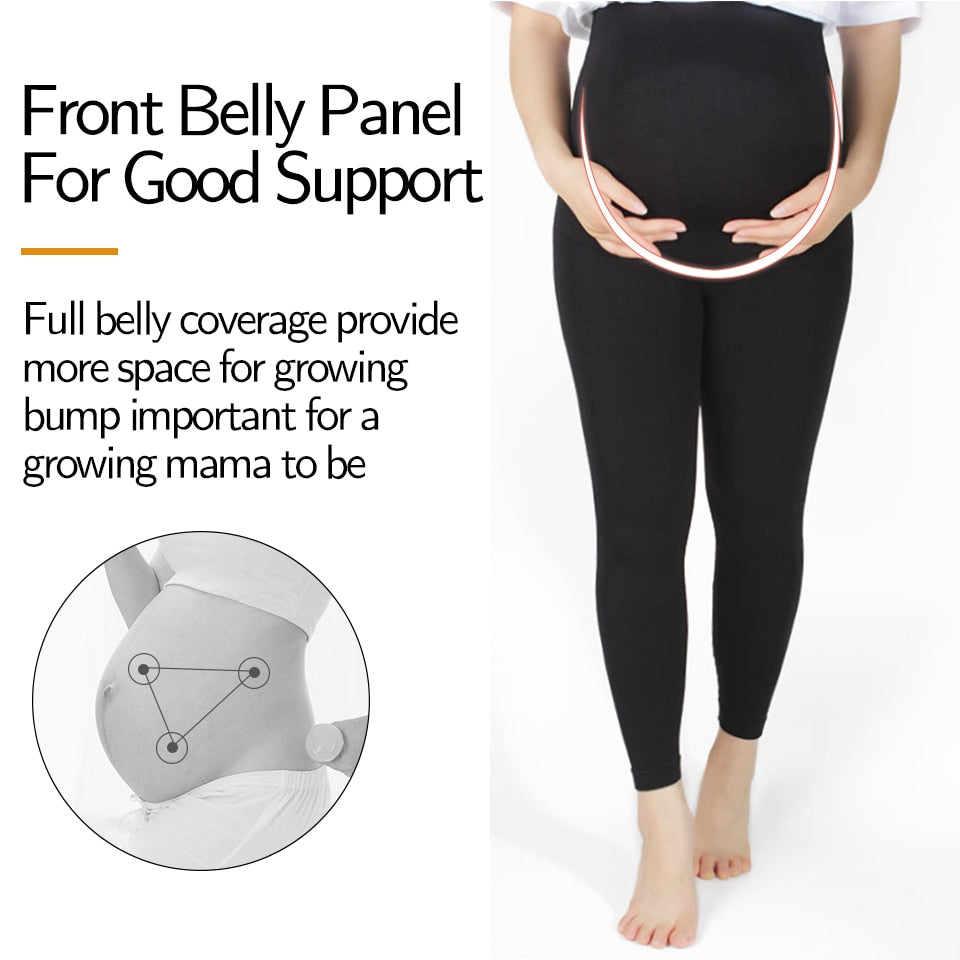 High Waist Pregnancy Leggings with Belly Support - Mothers Instincts