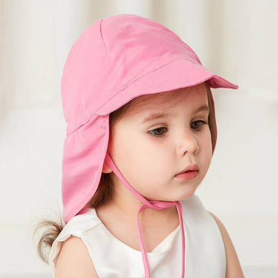 Cappello da Sole per Bambini con Protezione UV, Cinturino Regolabile e Falda per il Collo
