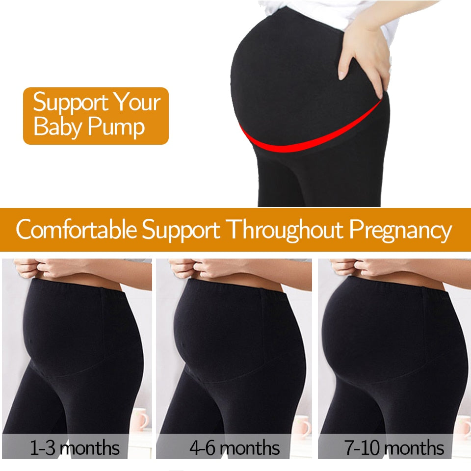 High Waist Pregnancy Leggings with Belly Support