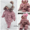 Stylish Set Baby Girl Winter Down Jacket and Jumpsuit