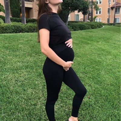 High Waist Pregnancy Leggings with Belly Support