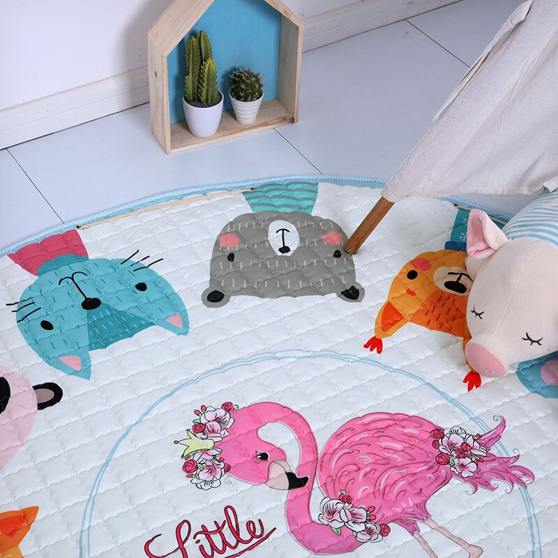 Baby Kids Tummy Time Play Mat Foldable Soft and Washable Carpet