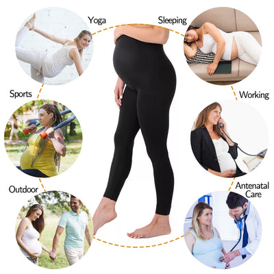 High Waist Pregnancy Leggings with Belly Support