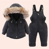 Stylish Set Baby Girl Winter Down Jacket and Jumpsuit