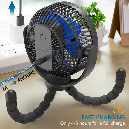 Ventilatore Ricaricabile USB per Passeggino