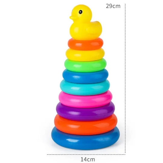 Montessori Rainbow Ring Stacking Toy for Babies – Sensory & Educational Learning Fun