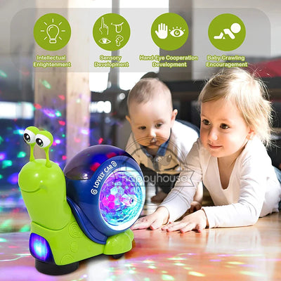 Crawling Snail Baby Toy with Music Light Interactive Musical Toys