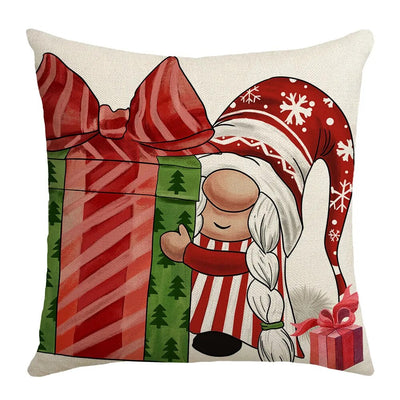 Christmas Couch Cushion Cover Home Holiday Decorative Pillow Cover