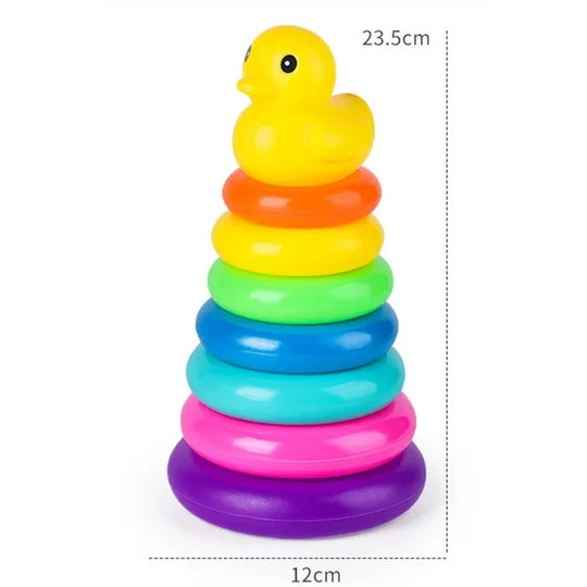 Montessori Rainbow Ring Stacking Toy for Babies – Sensory & Educational Learning Fun