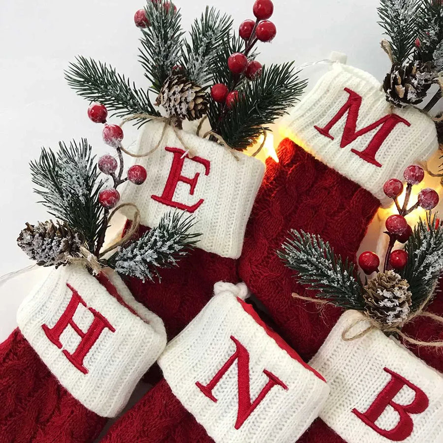 Christmas Tree Alphabet Stockings