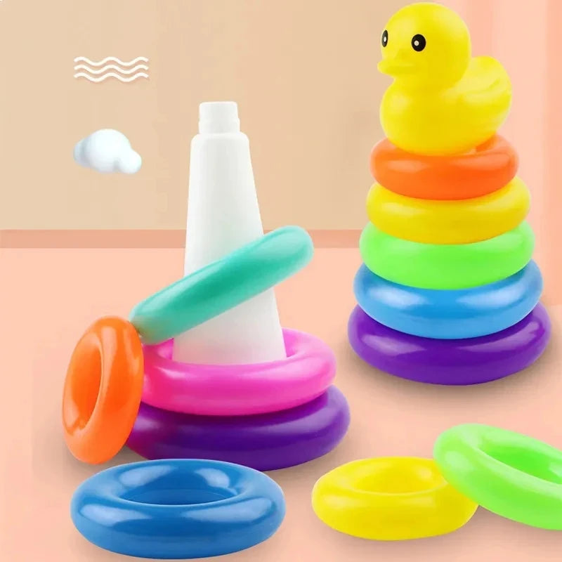 Montessori Rainbow Ring Stacking Toy for Babies – Sensory & Educational Learning Fun