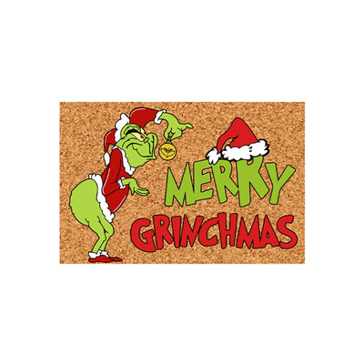 Tapete de Natal Grinch para Porta Tapete de Boas-Vindas Exterior