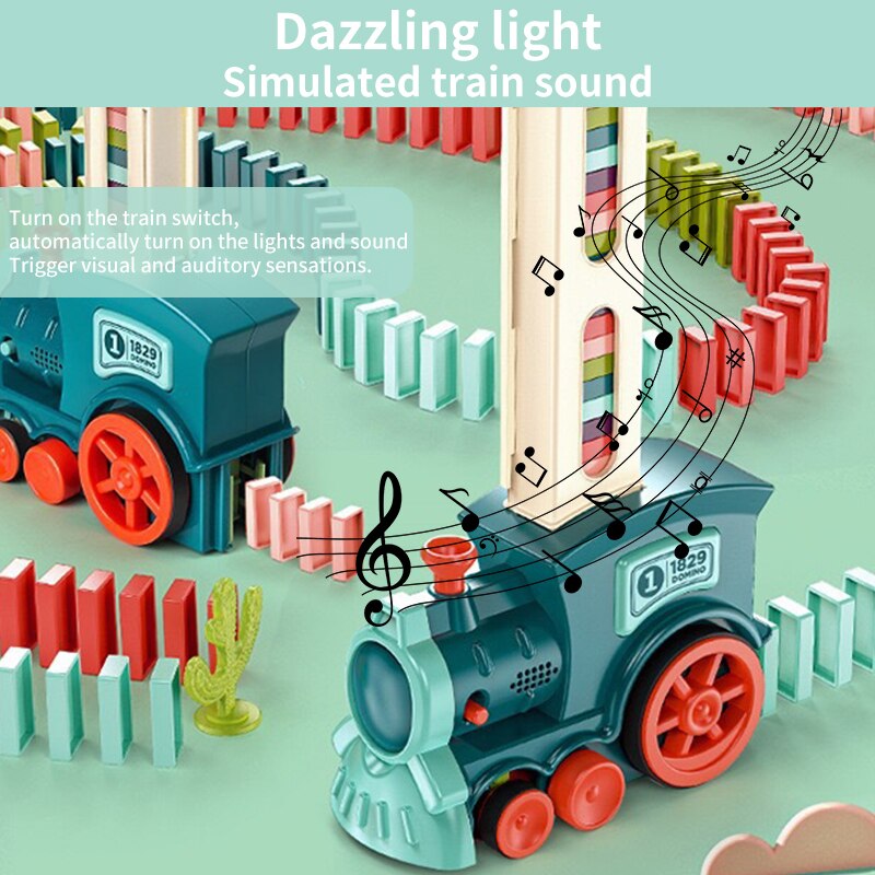 Automatic Domino Laying Electric Train Toy