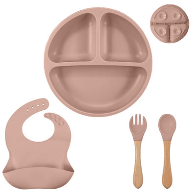 Conjuntos de Talheres para Bebé, Silicone Sem BPA, Conjunto de Desmame para Bebé