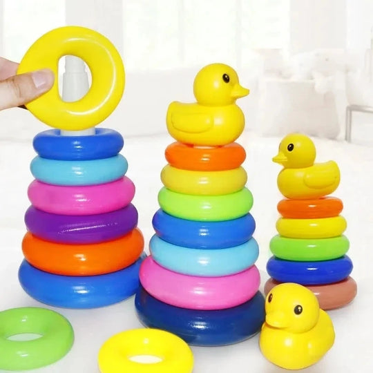 Montessori Rainbow Ring Stacking Toy for Babies – Sensory & Educational Learning Fun