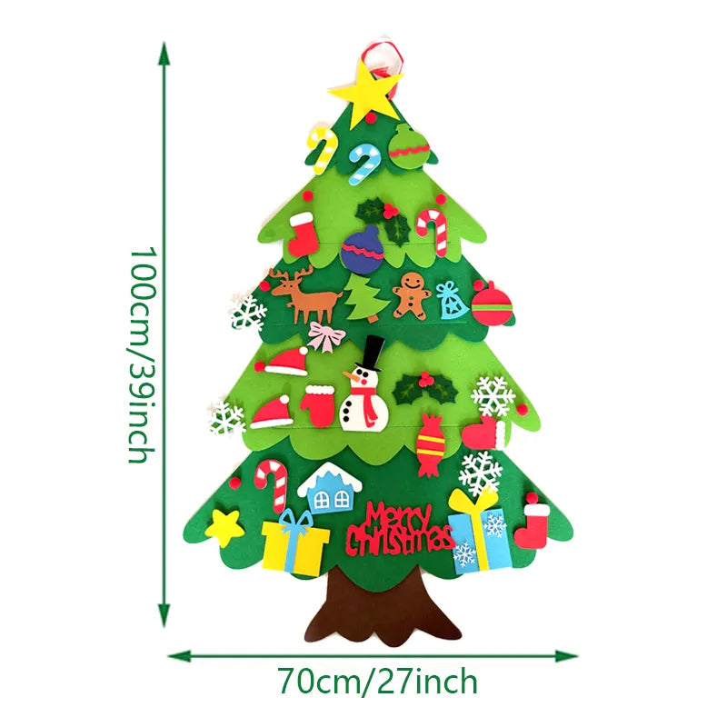 Árvore de Natal de Feltro para Crianças DIY Presente de Natal