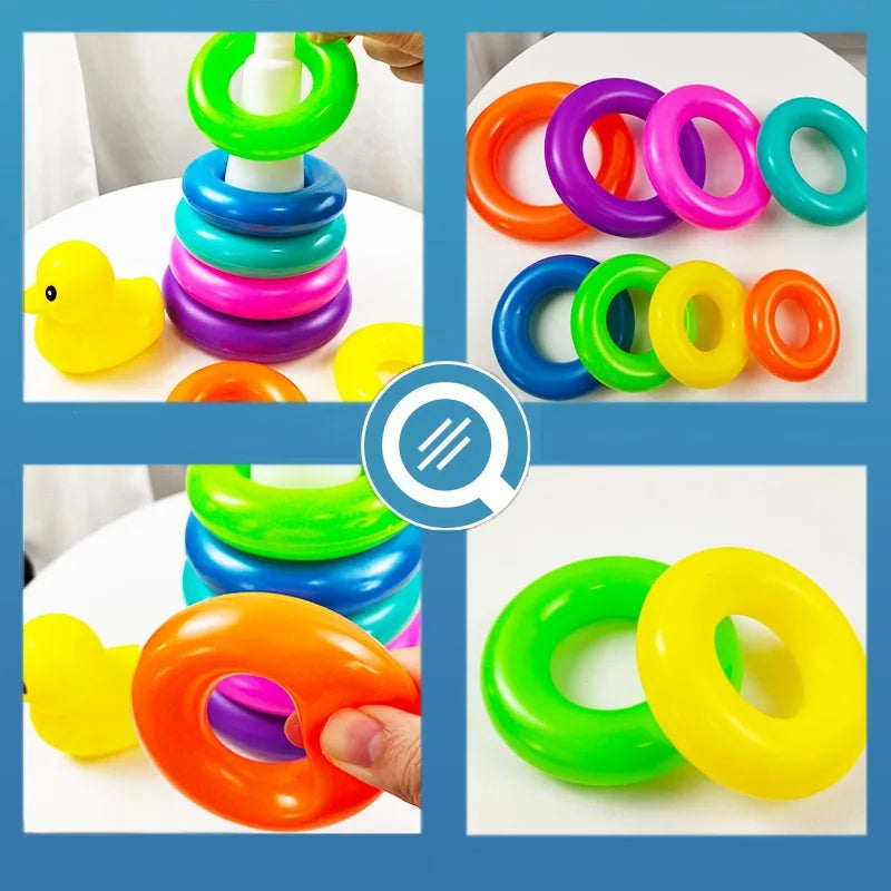 Montessori Rainbow Ring Stacking Toy for Babies – Sensory & Educational Learning Fun