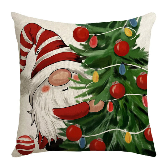 Christmas Couch Cushion Cover Home Holiday Decorative Pillow Cover