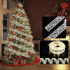 Christmas Ribbon Fairy Light Christmas Decoration DIY Bows String Light Tree Ornaments For Home 2023 Xmas Decor New Year Navidad