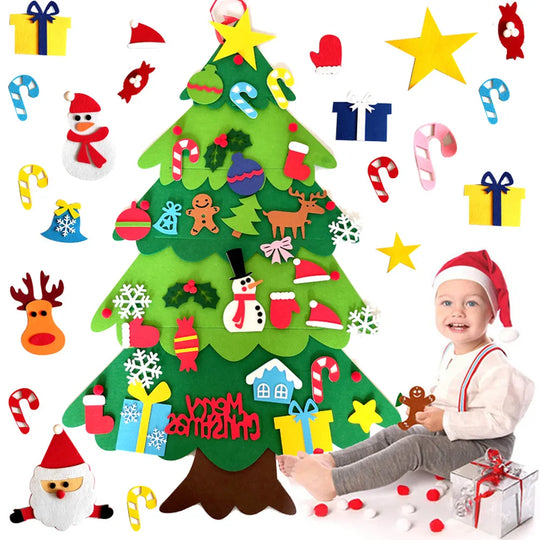 DIY Kids Felt Christmas Tree Christmas Gift