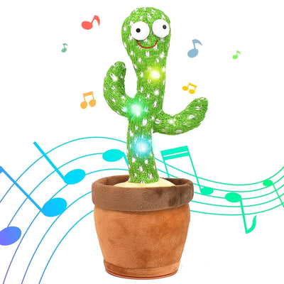 Dancing Singing Repeating Voice USB Charging Cactus Toy for Kids