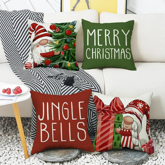 Christmas Couch Cushion Cover Home Holiday Decorative Pillow Cover