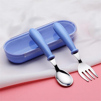 Baby Fork and Spoon Set, Toddler Utensils Stainless Steel