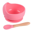 Silicone Bowl and Spoon Set, Baby Feeding Bowl