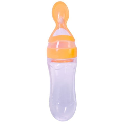 Silicone Baby Bottles, Soft Silicone Feeding Bottles, Feeder Bottle With Spoon