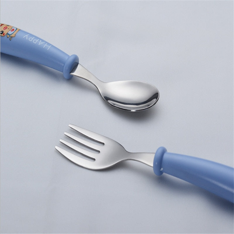 Baby Fork and Spoon Set, Toddler Utensils Stainless Steel