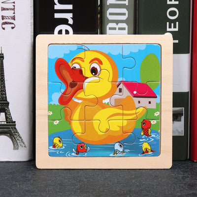 Baby Wooden Jigsaw Puzzles, Animal Jigsaw Puzzles for Kids