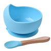 Silicone Bowl and Spoon Set, Baby Feeding Bowl