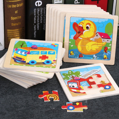 Baby Wooden Jigsaw Puzzles, Animal Jigsaw Puzzles for Kids