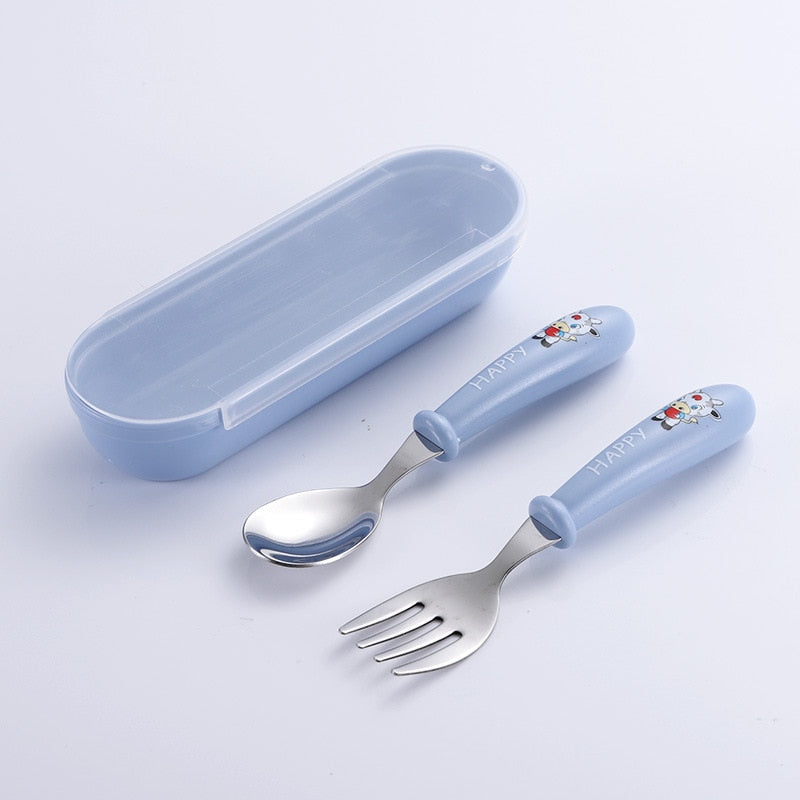 Baby Fork and Spoon Set, Toddler Utensils Stainless Steel