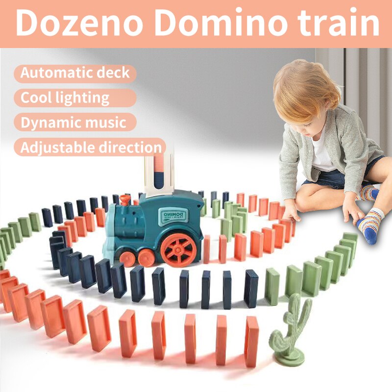 Automatic Domino Laying Electric Train Toy