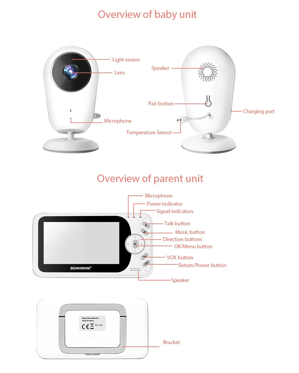 4.3 inch Wireless Video Baby Monitor