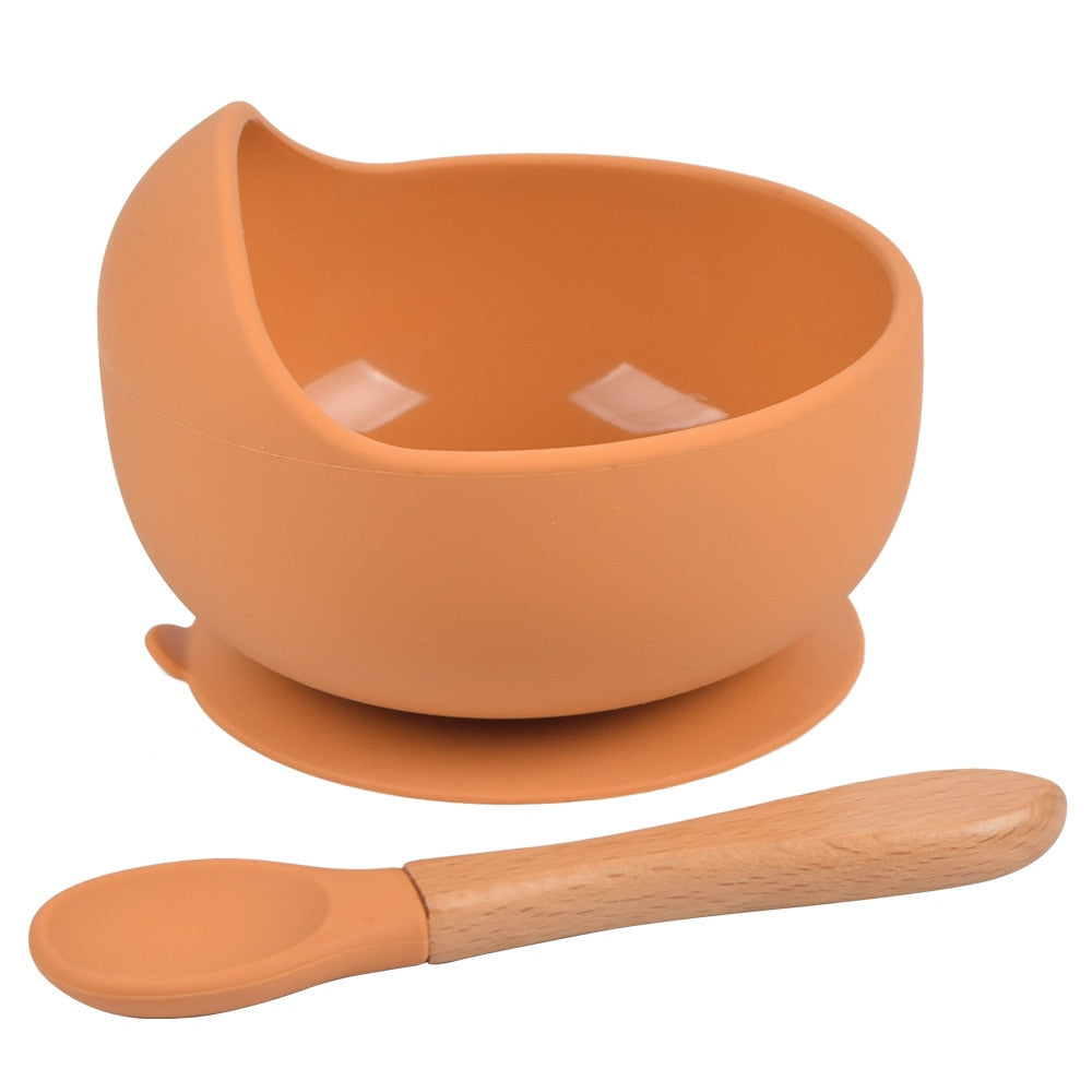 Silicone Baby Feeding Bowl With Spoon