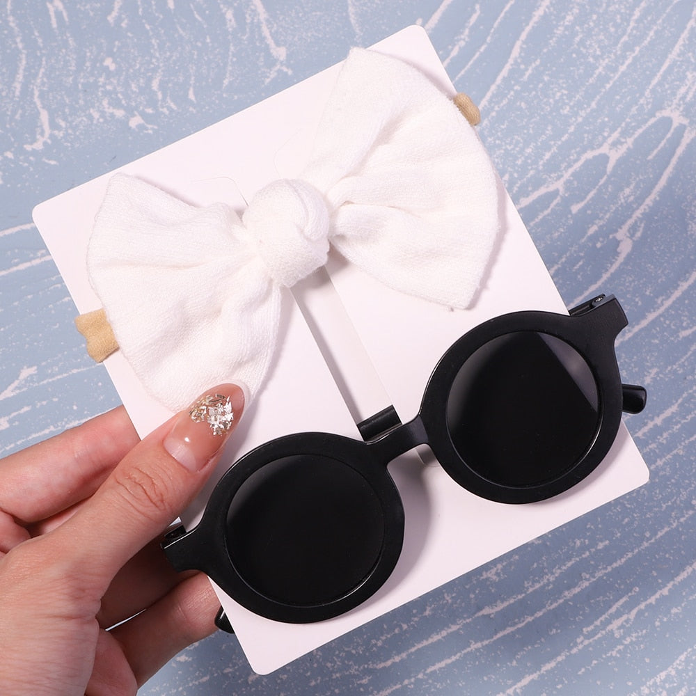 Baby Headband and Sunglasses Set