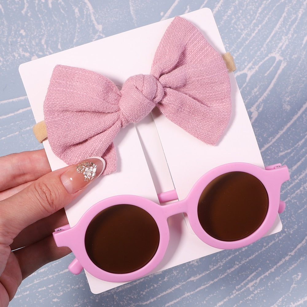 Baby Headband and Sunglasses Set