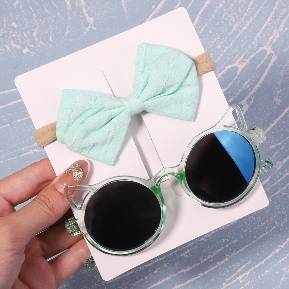 Baby Headband and Sunglasses Set