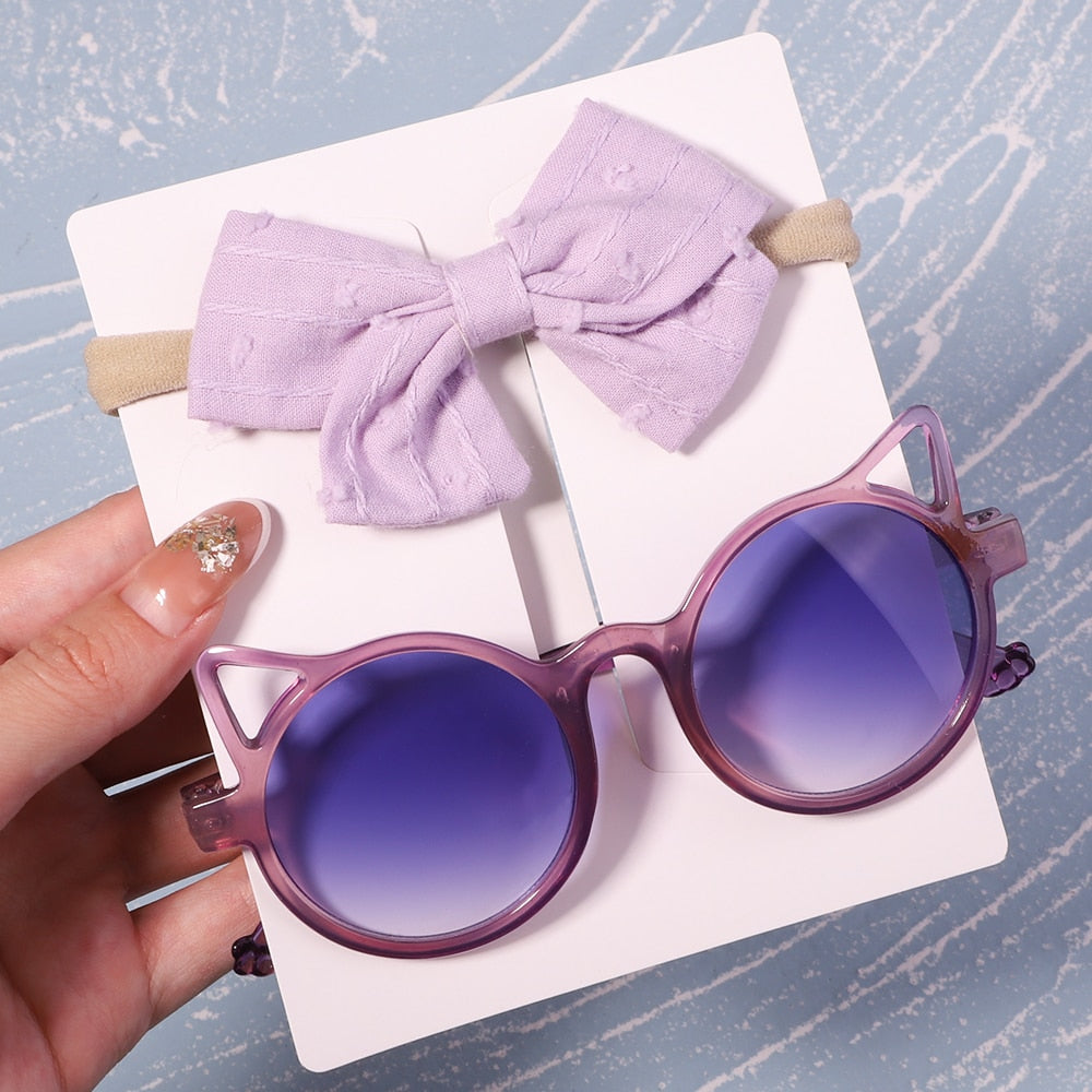 Baby Headband and Sunglasses Set