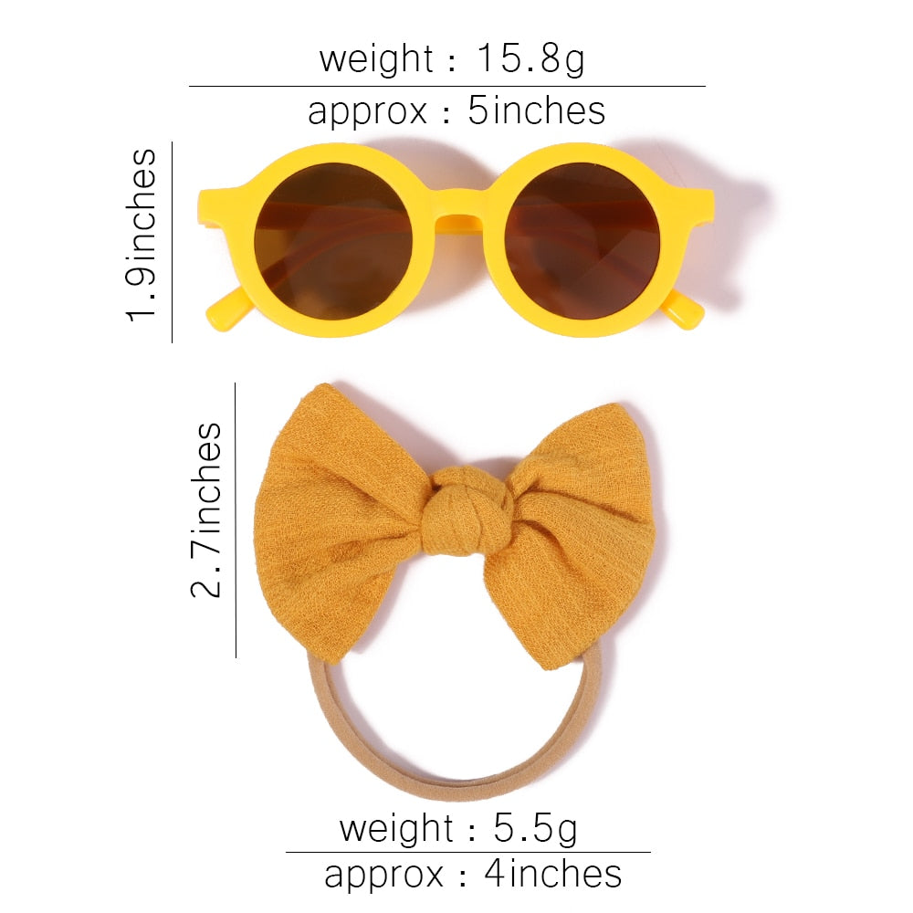 Baby Headband and Sunglasses Set