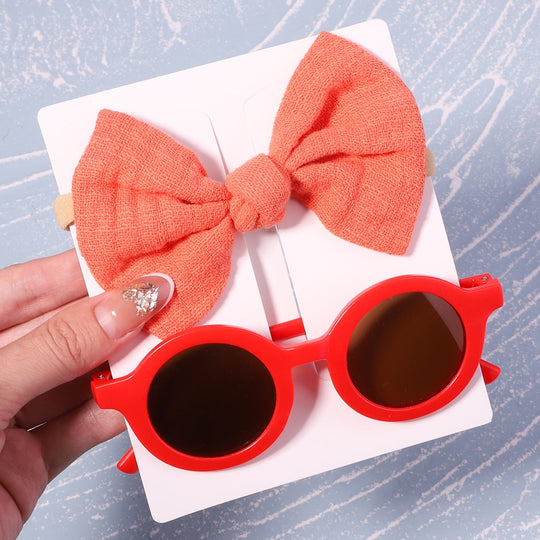 Baby Headband and Sunglasses Set