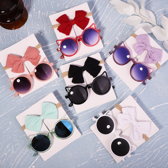 Baby Headband and Sunglasses Set